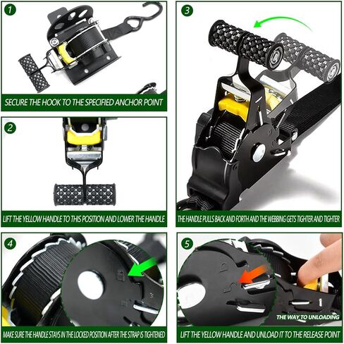 Retractable Ratchet Straps Compatible with 2022-2025 Ford Maverick 2PCS Retractable Tie Down Straps Replacement for 2022-2025 Ford Maverick Accessories in Saudi Arabia