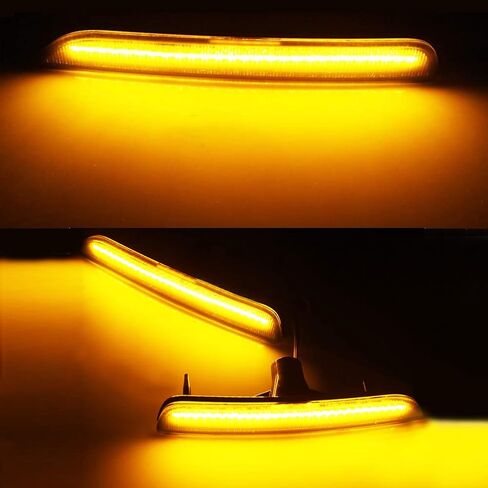 GTINTHEBOX Smoked Lens Amber LED Front Side Marker Light Lamps Kits for 2010-2014 Ford Mustang in Saudi Arabia