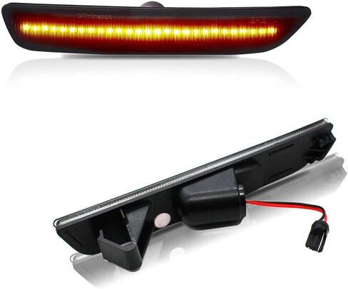 GTINTHEBOX Smoked Lens Amber LED Front Side Marker Light Lamps Kits for 2010-2014 Ford Mustang in Saudi Arabia