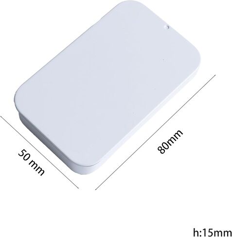 2 Pcs Mini Metal Slide Top Tin Containers 3.15 x 1.97 x 0.59 Inch, Portable Storage Containers for First Aid Kit, Survival Kits, Storage, Herbs Pills Crafts(Silver) in Saudi Arabia
