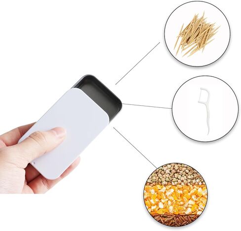 2 Pcs Mini Metal Slide Top Tin Containers 3.15 x 1.97 x 0.59 Inch, Portable Storage Containers for First Aid Kit, Survival Kits, Storage, Herbs Pills Crafts(Silver) in Saudi Arabia