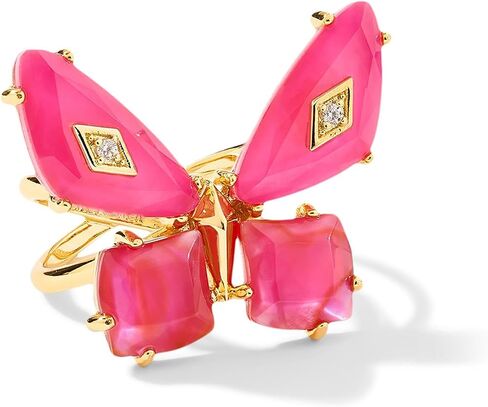 Kendra Scott Womens Bianca Butterfly Cocktail Ring Gold Pink Mix 9 مقاس واحد in Saudi Arabia
