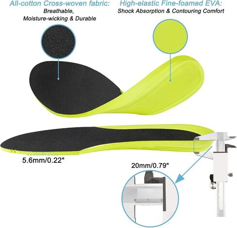 Insooles for Converse Lunarlon Shoes ، إدراج النعل البديل للرجال والنساء الراحة في القدم (الحجم الأمريكي: M8.5 / W10.5 / EU حجم: 42) in Saudi Arabia