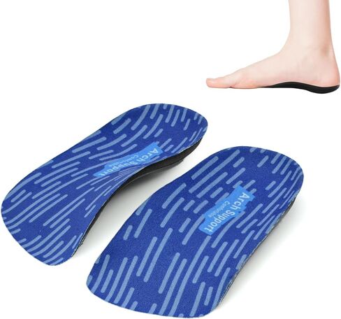 3/4 Length Orthotic Shoe Inserts for Heel & Foot Pain Relief, High Arch SupportOrthopedic Insoles,Plantar Fasciitis Arch Support Insoles for Women & Men (3/4 Blue, XS) in Saudi Arabia