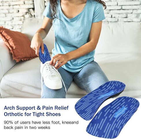 3/4 Length Orthotic Shoe Inserts for Heel & Foot Pain Relief, High Arch SupportOrthopedic Insoles,Plantar Fasciitis Arch Support Insoles for Women & Men (3/4 Blue, XS) in Saudi Arabia