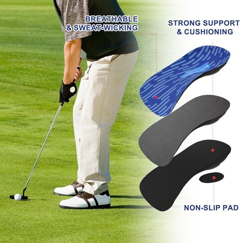 3/4 Length Orthotic Shoe Inserts for Heel & Foot Pain Relief, High Arch SupportOrthopedic Insoles,Plantar Fasciitis Arch Support Insoles for Women & Men (3/4 Blue, XS) in Saudi Arabia