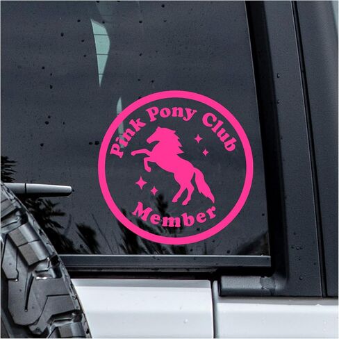 ملصقات نادي Pink Pony Club ، شارات نوافذ سيارة حصان جمالية ، 6 بوصات UV DTF Tranfer Car ، ملصقات شاحنة شاحنة شاحنة مانعة للتسلية ، شارات Cowgirls للسيارات لفتاة Boy Boy Teenager in Kuwait