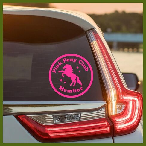 ملصقات نادي Pink Pony Club ، شارات نوافذ سيارة حصان جمالية ، 6 بوصات UV DTF Tranfer Car ، ملصقات شاحنة شاحنة شاحنة مانعة للتسلية ، شارات Cowgirls للسيارات لفتاة Boy Boy Teenager in Kuwait