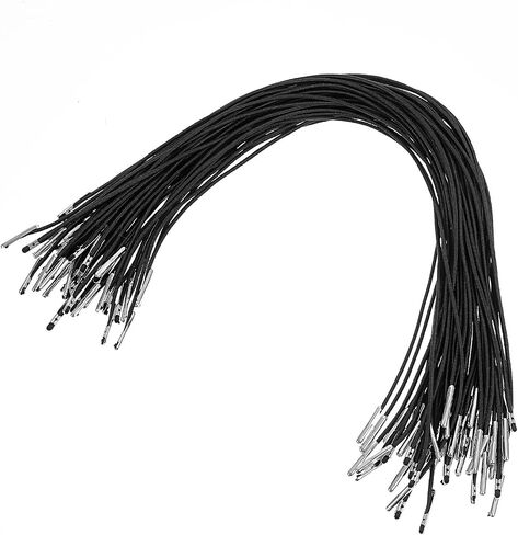 Ymapinc 50pcs Elastic Rope Strap with Metal Ends, 11.8 Inch Lanyard Soft Cord Bands for Hat Mask Extender White String for Party DIY Craft Mask Fasten Book Binding in Saudi Arabia