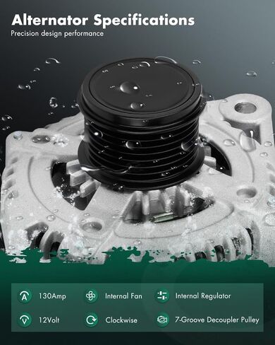 SCITOO مولد كهربائي عالي الإخراج 130Amp 3.5L 11137 بديل جديد لكزس لـ ES350 2007-2016، لـ RX350 2007-2009، لتويوتا لأفالون 2005-2016، لهايلاندر 2008-2013، لفينزا 2009-2015 in Saudi Arabia