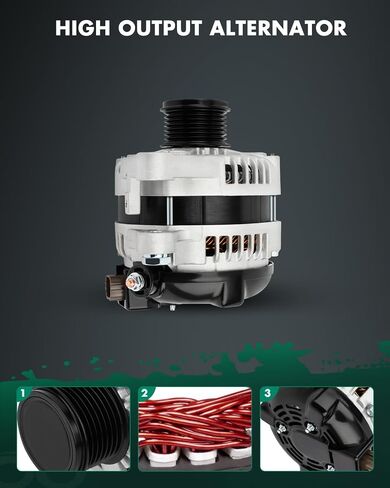 SCITOO مولد كهربائي عالي الإخراج 130Amp 3.5L 11137 بديل جديد لكزس لـ ES350 2007-2016، لـ RX350 2007-2009، لتويوتا لأفالون 2005-2016، لهايلاندر 2008-2013، لفينزا 2009-2015 in Saudi Arabia