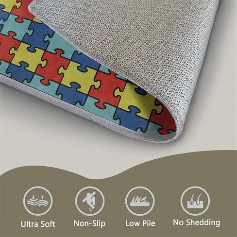 Kids Area Rug English Characters ABC and Math Symbols Learning Carpets, Lovely Black Foldable Large Area Rugs Perfect for Dining Room Bedside Kids Boys Bedroom Playroom Hallway, 6x9ft in Saudi Arabia