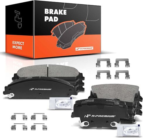 مجموعة فرامل القرص الخزفية الأمامية والخلفية A-Premium متوافقة مع موديلات Chrysler و Dodge-300 2005-2020 ، Avenger 2014 ، Challenger 2009-2000 ، Charger 2006-2020 ، Magnum 2005-2008 in Saudi Arabia