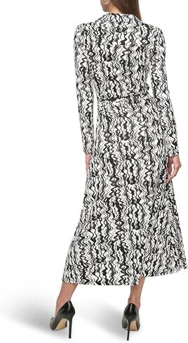 DKNY Women Long Long Collared Neck Collared Collared Belt Belt Belt Maxi Dress in Kuwait