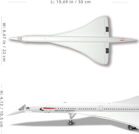 1/200 Scale Concorde Aircraft Model Supersonic Airliner Miniature British Airways Metal Diecast Airplane Model Kit for Adult Aviation Enthusiast Collection and Gift in Saudi Arabia