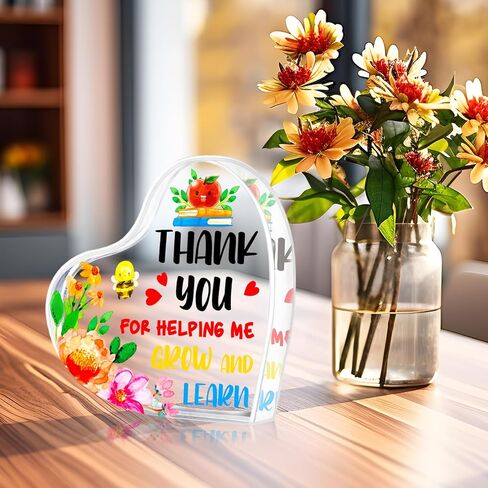 FaCraft Teacher Appreciation Gifts for Women Teacher Keepsake and Paperweight Gifts from Student End of Year Teacher Gifts for Graduation,First Last Day of School Appreciation Day Gifts for Teachers in Kuwait