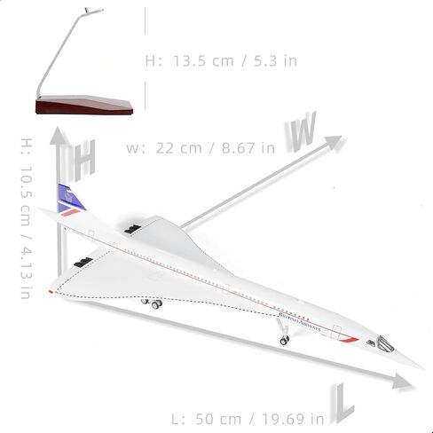 1/200 Scale Concorde Aircraft Model Supersonic Airliner Miniature British Airways Metal Diecast Airplane Model Kit for Adult Aviation Enthusiast Collection and Gift in Saudi Arabia