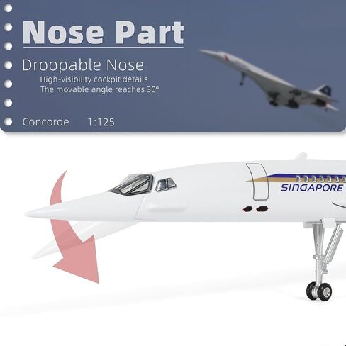1/200 Scale Concorde Aircraft Model Supersonic Airliner Miniature British Airways Metal Diecast Airplane Model Kit for Adult Aviation Enthusiast Collection and Gift in Saudi Arabia