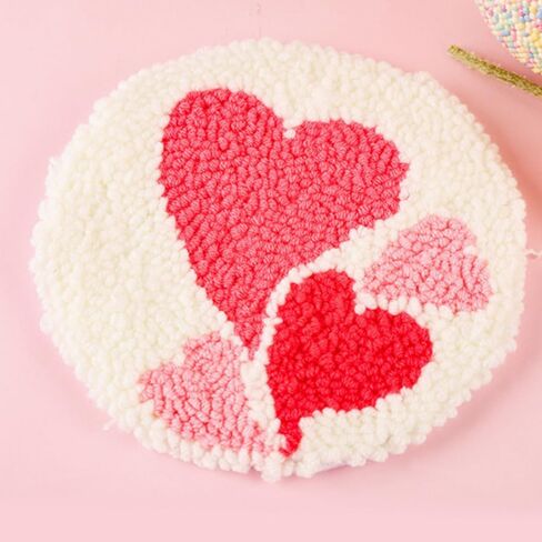Huacan 7 Pcs Breakfast Punch Needle Coaster Kit, Punch Needle Embroidery Kit for Adults Beginners in Saudi Arabia