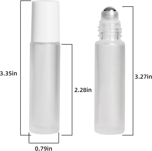 10ML Glass Essential Oil Roller Bottles,24 Pack black Oil Roller Bottles for Essential Oils, refillable rollerball bottle(24 Labels, Opener, Funnel, Dropper Included) in Kuwait