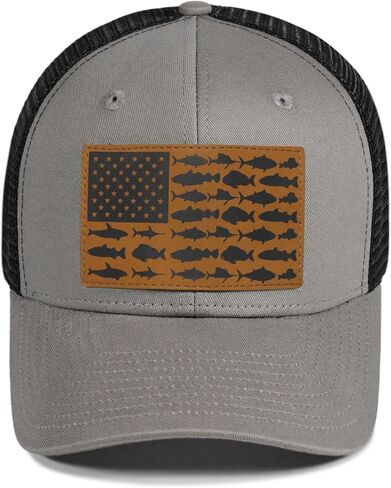 هدايا صيد الأسماك للرجال نساء ، Fish Fish Fish Flag Trucker قبعة البيسبول للصياد الفريدة in Kuwait