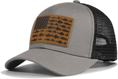 هدايا صيد الأسماك للرجال نساء ، Fish Fish Fish Flag Trucker قبعة البيسبول للصياد الفريدة in Kuwait