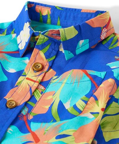 The Children's Place ، Baby Boys ، و Toddler Poplin Short Sleeve Button Down Down ، Applemint ، 18 شهرًا ، 24 شهرًا in Kuwait