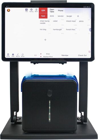 iPad Kiosk TS32 Stand with Printer Shelf for POS, Retail & Business All Metal no Installation Tilting Secure Checkout Stand Suitable For7.9-14.9 Inch iPad and Tablet(Max.h 295mm) in Saudi Arabia