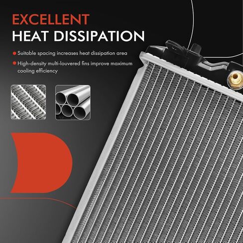 A-Premium Engine Coolant Radiator with Transmission Oil Cooler Compatible with Acura CSX 2006-2011 L4 2.0L & Honda Civic 2006-2011, Automatic Trans. Replace# 8012923, 19010RRH901 in Saudi Arabia