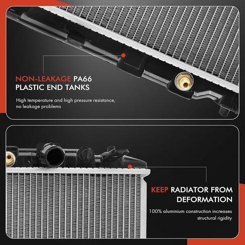 A-Premium Engine Coolant Radiator with Transmission Oil Cooler Compatible with Acura CSX 2006-2011 L4 2.0L & Honda Civic 2006-2011, Automatic Trans. Replace# 8012923, 19010RRH901 in Saudi Arabia
