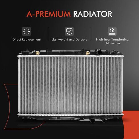 A-Premium Engine Coolant Radiator with Transmission Oil Cooler Compatible with Acura CSX 2006-2011 L4 2.0L & Honda Civic 2006-2011, Automatic Trans. Replace# 8012923, 19010RRH901 in Saudi Arabia