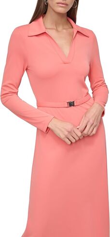 DKNY Women Long Long Collared Neck Collared Collared Belt Belt Belt Maxi Dress in Saudi Arabia