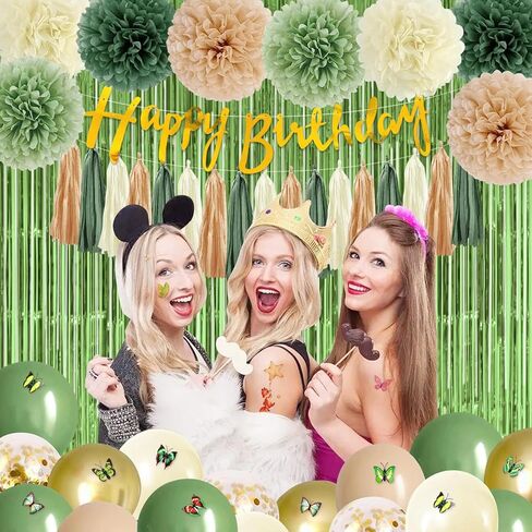 ديكورات عيد ميلاد أصفر للنساء - 33 ٪ من ديكور الحفلات الصفراء لفتاة مع لافتة عيد ميلاد وعشاق الورق المعلقة - مثالية لاستشعار الطفل عسل النحل Sunflower Sunform in Kuwait