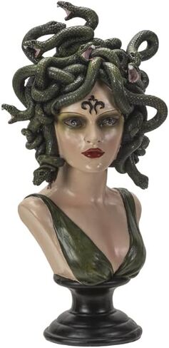 Pacific Giftware Medusa bust مع تمثال LED ، ارتفاع 15 بوصة ، راتنج ، متعدد الألوان ، ديكور المنزل ، ديكور الطاولة ، الهالوين in Saudi Arabia