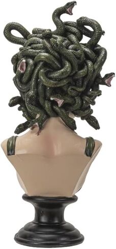 Pacific Giftware Medusa bust مع تمثال LED ، ارتفاع 15 بوصة ، راتنج ، متعدد الألوان ، ديكور المنزل ، ديكور الطاولة ، الهالوين in Saudi Arabia