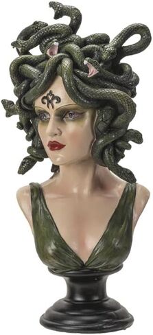 Pacific Giftware Medusa bust مع تمثال LED ، ارتفاع 15 بوصة ، راتنج ، متعدد الألوان ، ديكور المنزل ، ديكور الطاولة ، الهالوين in Saudi Arabia