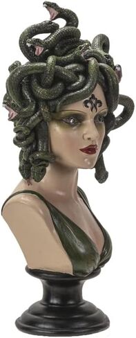 Pacific Giftware Medusa bust مع تمثال LED ، ارتفاع 15 بوصة ، راتنج ، متعدد الألوان ، ديكور المنزل ، ديكور الطاولة ، الهالوين in Saudi Arabia
