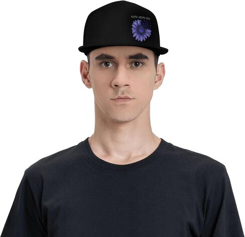 Sunflower Colorectal Cancer Awareness Dark Blue Ribbon Adult Adjustable Outdoor Sports Trucker Hats Stylish Baseball Cap0 in Saudi Arabia