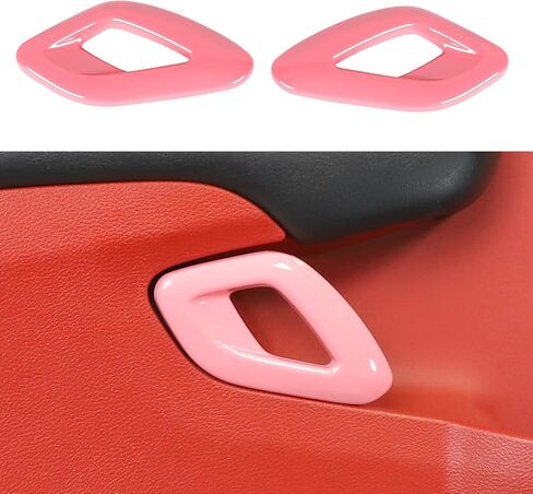 for Challenger Inner Door Handle Cover Trim Accessories for Dodge Challenger 2015-2023 (Carbon Fiber Black Style,ABS,2Pcs/Set) in Saudi Arabia