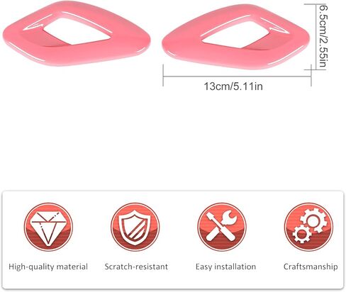 for Challenger Inner Door Handle Cover Trim Accessories for Dodge Challenger 2015-2023 (Carbon Fiber Black Style,ABS,2Pcs/Set) in Saudi Arabia