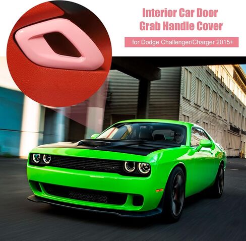 for Challenger Inner Door Handle Cover Trim Accessories for Dodge Challenger 2015-2023 (Carbon Fiber Black Style,ABS,2Pcs/Set) in Saudi Arabia