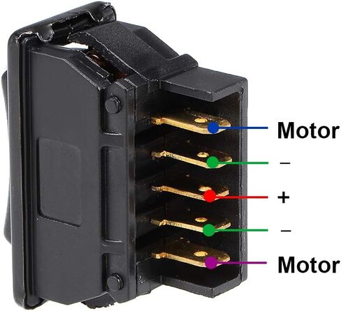 مفتاح نافذة سيارة Uxcell Universal 5 -Pin - مفتاح الروك الرئيسي مع تسخير الأسلاك - رافع زجاجي لحظة - DC 12V in Saudi Arabia