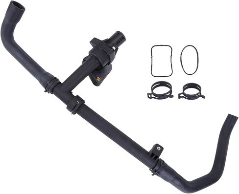 Upper Radiator Hose with Thermosat Assembly fit for Jaguar X-Type 2002 2003 2004 2005 2006 2007 2008 3.0L 2.5L Upper Radiator Tank Inlet Hose Reservoir Hose Replace C2S43430 in Saudi Arabia