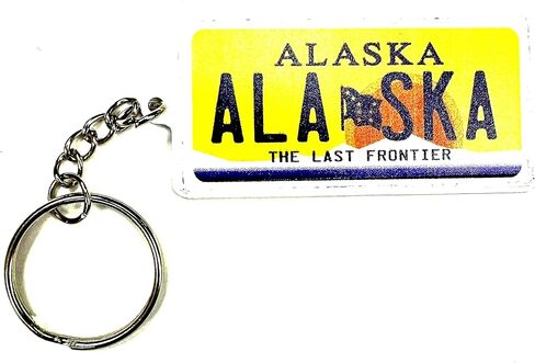 World by Shotglass Alaska Licka Plate Aluminium ultra-splim strancular keychain 2.5 × 1.25 "× 0.06" in Kuwait