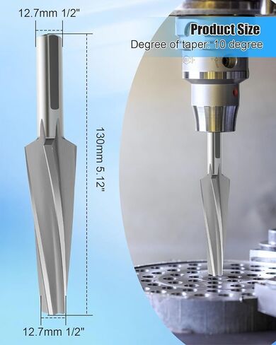 7 Degree Ball Joint Tapered Reamer, 6542 High-Speed Tool Steel Ball Joint Reamer, Tapered Reamer for 1-1/2" Per Foot, Tapered Reamer Tie Rod in Kuwait