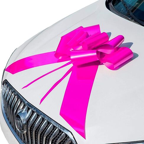 Xingshen-GTG Giant Car Bow - 30" Big Red Pull Bow for Large Gift Wrapping, Wedding, Birthday, Christmas Decorations, Huge Present Bow for Cars, Doors, Walls in Saudi Arabia