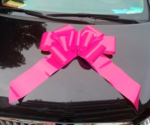 Xingshen-GTG Giant Car Bow - 30" Big Red Pull Bow for Large Gift Wrapping, Wedding, Birthday, Christmas Decorations, Huge Present Bow for Cars, Doors, Walls in Saudi Arabia