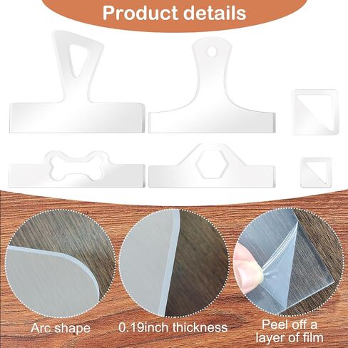 6 PCS TOLETERATES ، قالب مقبض لوحة Charcuterie ، قوالب أكريليك للأعمال الخشبية ، أداة التقطيع تتبع الإسناد أداة للمطبخ (النمط 3) in Kuwait