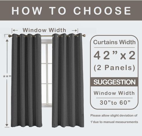 PFAS Free Natural Linen Curtains 84 inch Length 2 Panels Set Burg 100% Blackout Long Drapes for Bedroom Living Room Blackout Darkening Curtain Thermal Insulated (52x84 inch,Natural) in Saudi Arabia