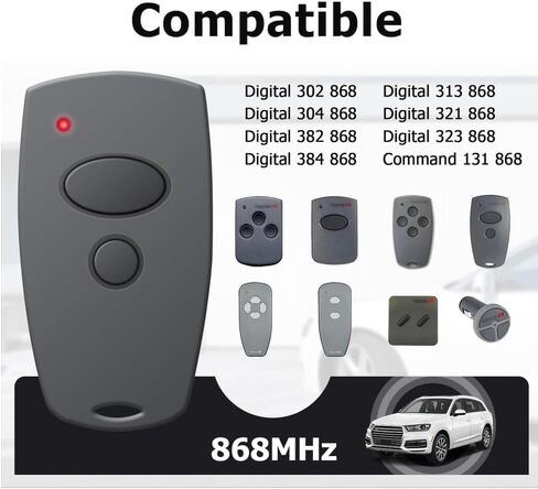 2PCS 868Mhz Garage Door Opener Hand Transmitter Compatible with Marantec Digital 302, 384, 304, 313, 321, 323, 131 Remote Control in Saudi Arabia